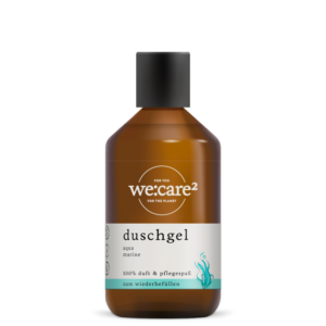 veganes und ökologisch abbaubares duschgel von we:care²