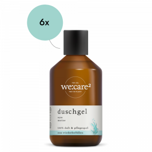 B2B we:care² befüllte flasche mit duschgel im Duft von Aqua Marine