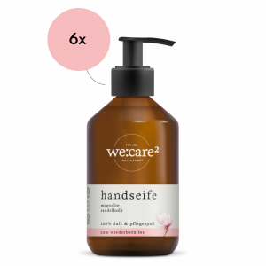 B2B we:care² befüllte flasche mit handseife im Duft von Magnolie und Sandelholz