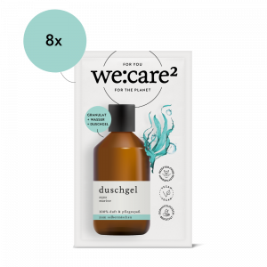 B2B we:care² duschgel pulver im Duft von Aqua und Marine